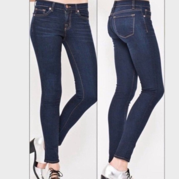 J Brand Ignite Dark Blue Denim Skinny Jeans Stretch Indigo Hue Sz 27 - Picture 15 of 15
